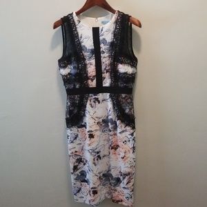 Antonio Melani Abstract Floral & Lace Dress